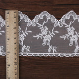 7-14.5 cm Embroidered Mesh Flower Tulle Lace