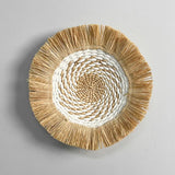 New Boho Straw Rattan Round Basket