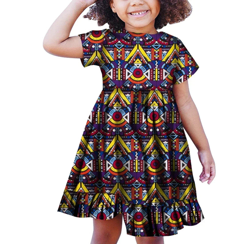 Summer Children Short Sleeves Dresses