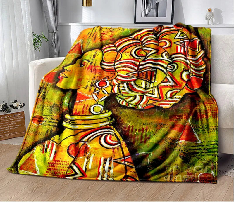 Africa Ethiopian Painting Art Cartoon Blanket