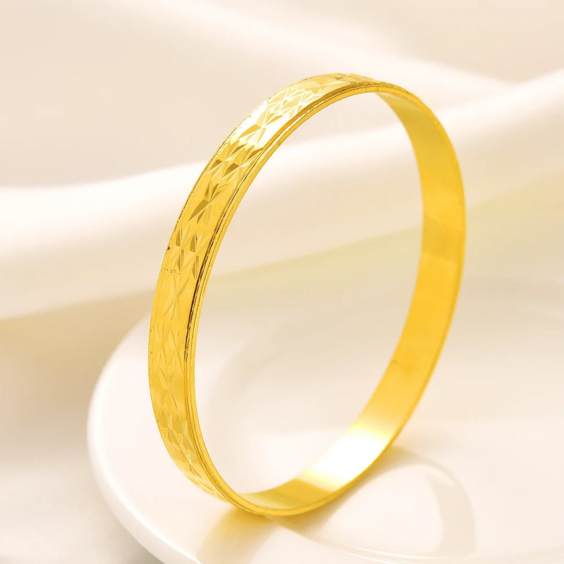 Women Ethiopian Jewelry Gold Color Bangles Bracelets