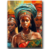 African Woman Full Round and Square DIY Diamond Art