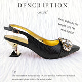 Big Diamond Decoration Shoes and Bag Set