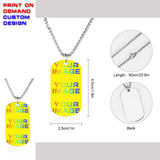 Print On Demand Customized Custom Words Name Number Earring