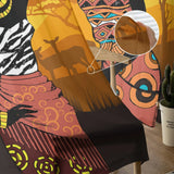 Ethnic Style African Women Sheer Curtains