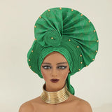 High Quality Latest Nigerian Wedding Women Auto Gele Turban