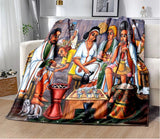 Africa Ethiopian Painting Art Cartoon Blanket