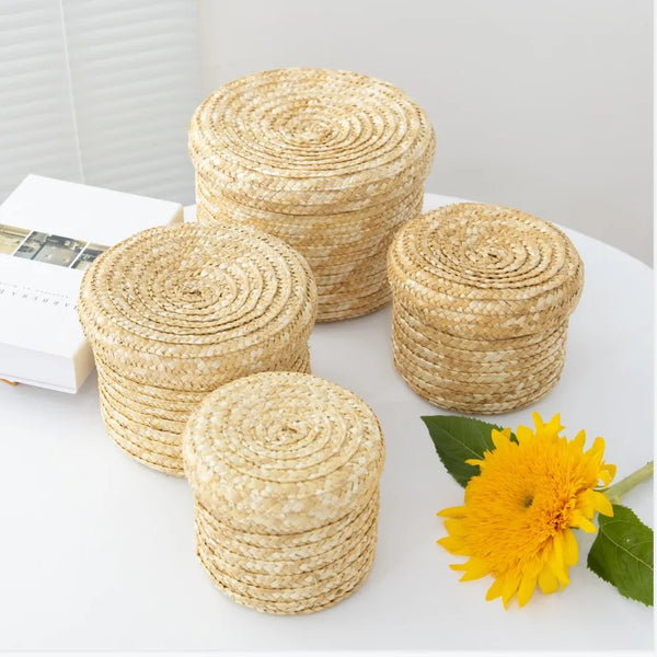 New LuanQI-Handmade Straw Woven Basket