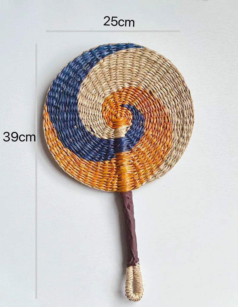 Summer Cooling Grass Handwoven Fan