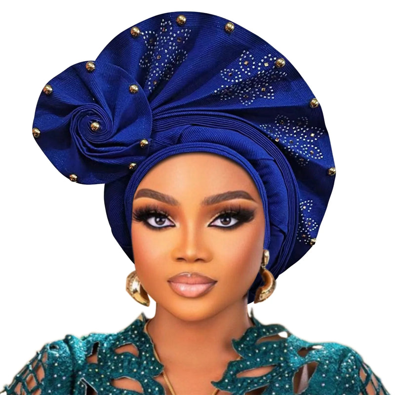 High Quality Latest Nigerian Wedding Women Auto Gele Turban