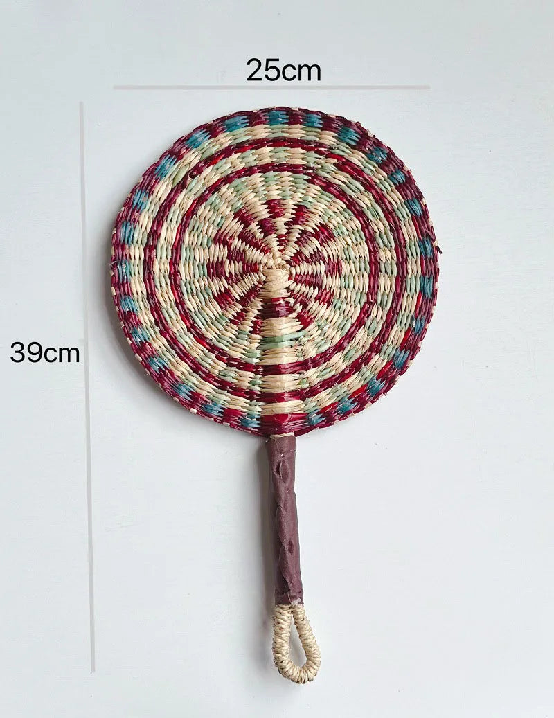 Summer Cooling Grass Handwoven Fan