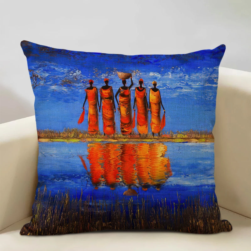 New Portrait Oil Painting Cushion Cover