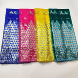 High Quality Sequins Tulle African Lace Fabric