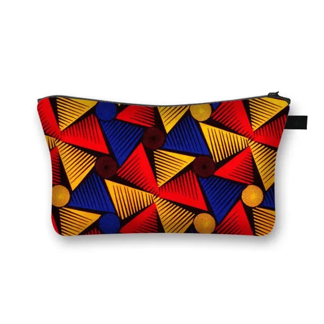 African Woman Print Cosmetic Bag