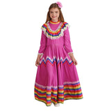 Kids Mexican Style Costume Traditional Jalisco Dresses