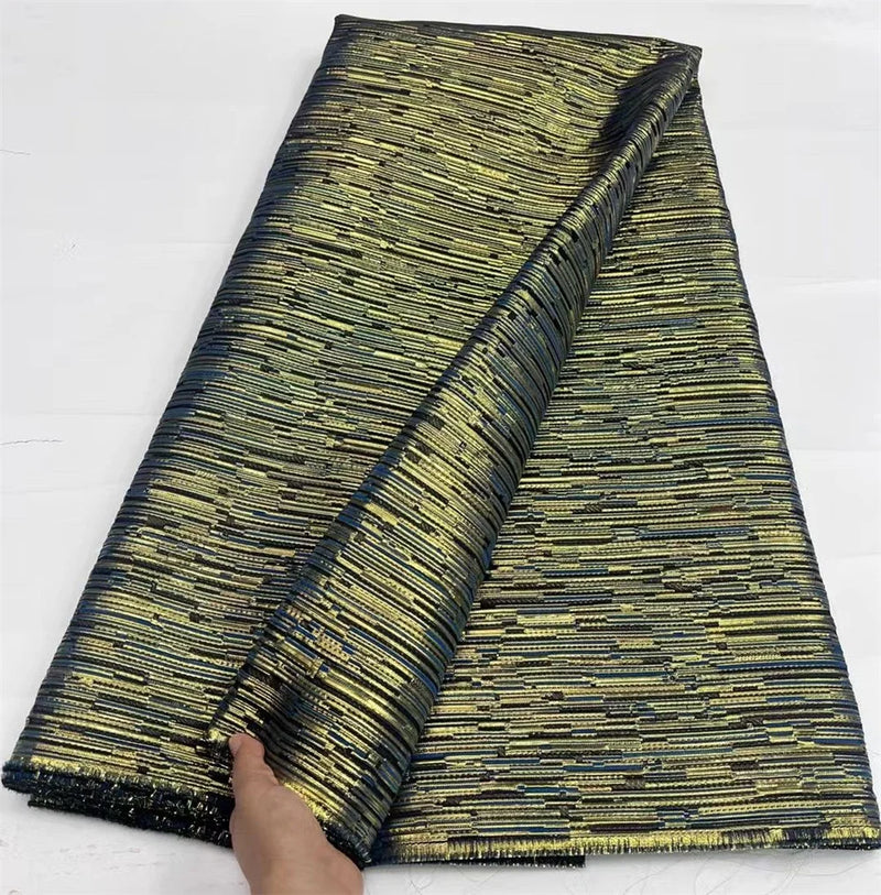 New Green African Brocade Jacquard Fabric