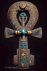 Black Golden Ancient Egyptian Art Prints 3D Posters