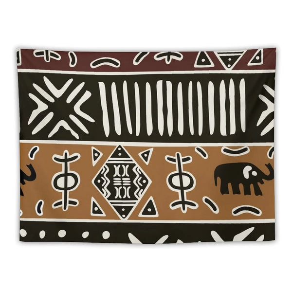 African mud elephants Tapestry Home Decoration