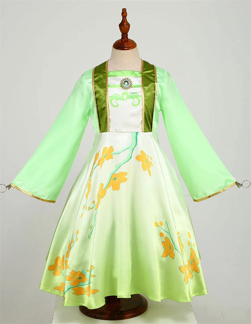 Kids Mulan Cosplay Princess Dress