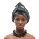 New Glitter Fabric Knoted Turban Cap