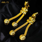 New Indian 24k Gold Color Long Chain Jewelry Sets