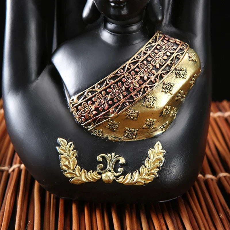 Buddha Sitting in Hand Statue Resin Buddhist Figurines