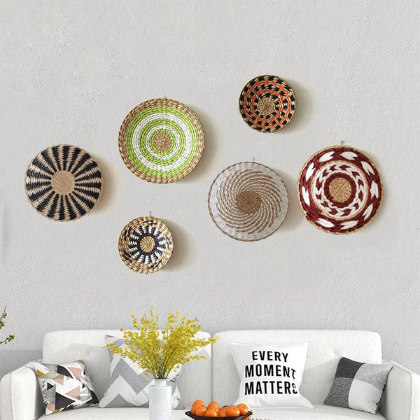 New Fashion INS Straw Rattan Wall Decor