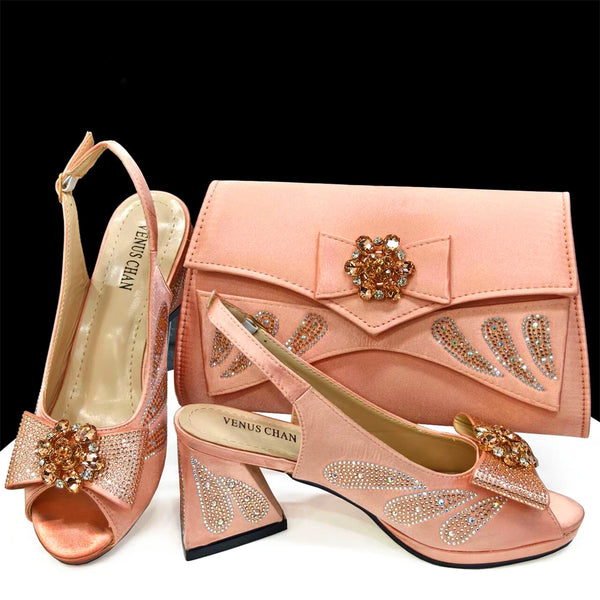 New doershow African fashion Italian Shoes And Bag Sets