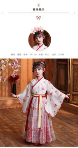 Children Kimono China Traditional Vintage Ethnic Antique Dress