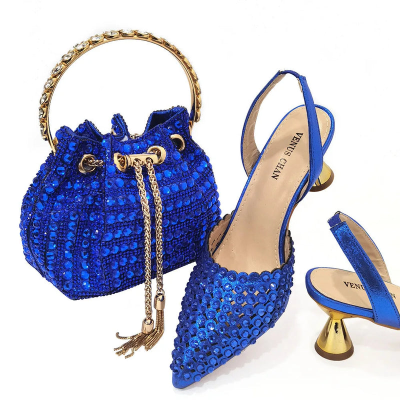 Nigeria Popular Design Ladies Shoes And Bag Set