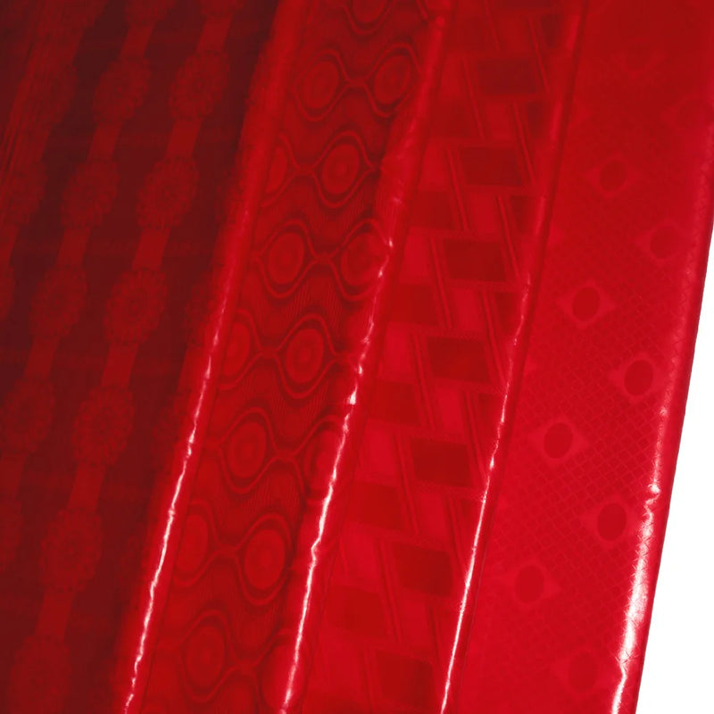 Red Color Super Quality Bazin Riche Fabric