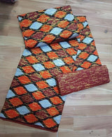 Ankara African Kente Gold Real Wax Fabric