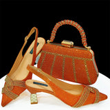 Italian Design Fashion Style Ladies Shoes with Matching Bag Set