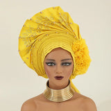 High Quality Latest Nigerian Wedding Women Auto Gele Turban