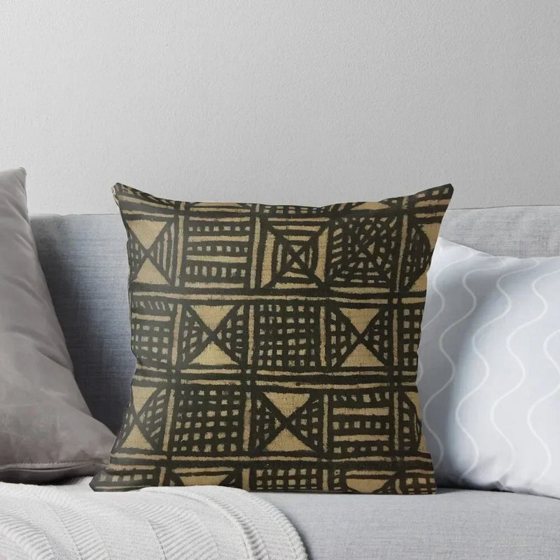 Black Brown Mud Cloth Throw Pillow Sofa Cushion Cover