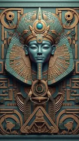 Black Golden Ancient Egyptian Art Prints 3D Posters