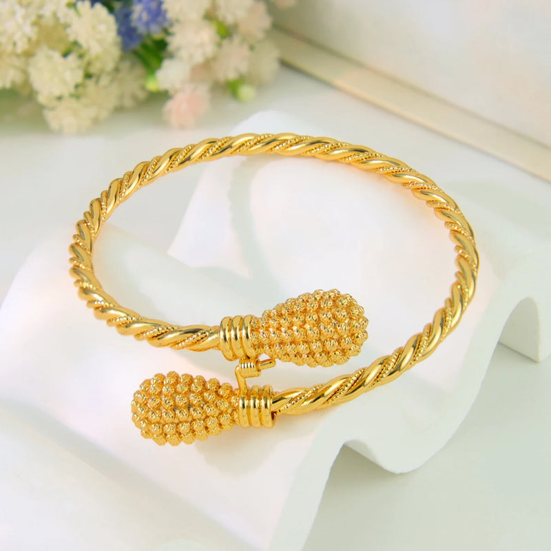 New Dubai Gold Plated Cuff Bracelets