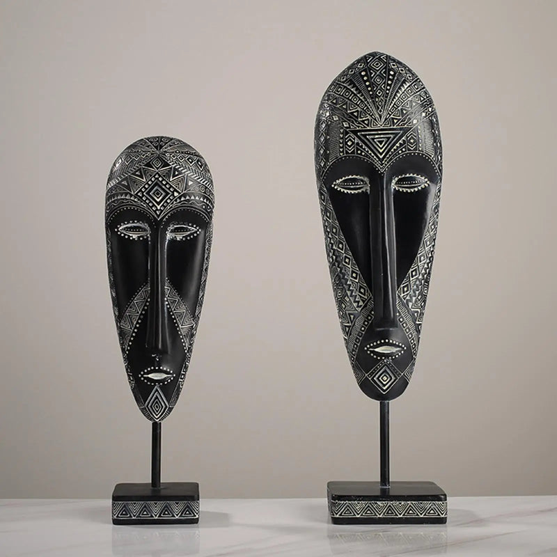 African Statue Traditional Tribal Mask Decoration