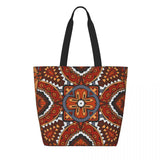 Kawaii Printing Geometric Ankara Pattern Shopping Tote Bags