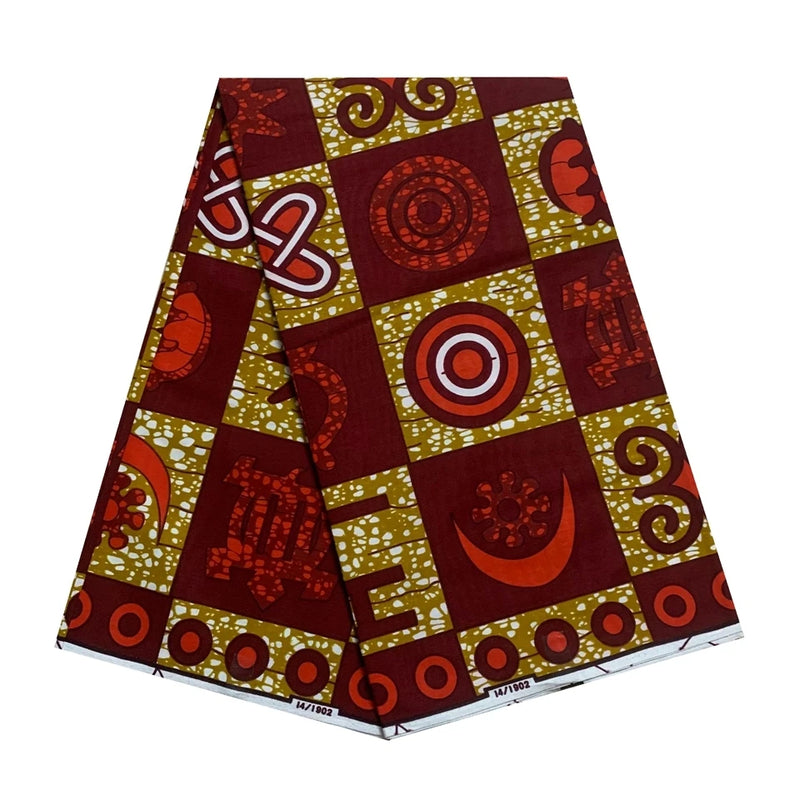 100% Cotton African Wax Print Fabric