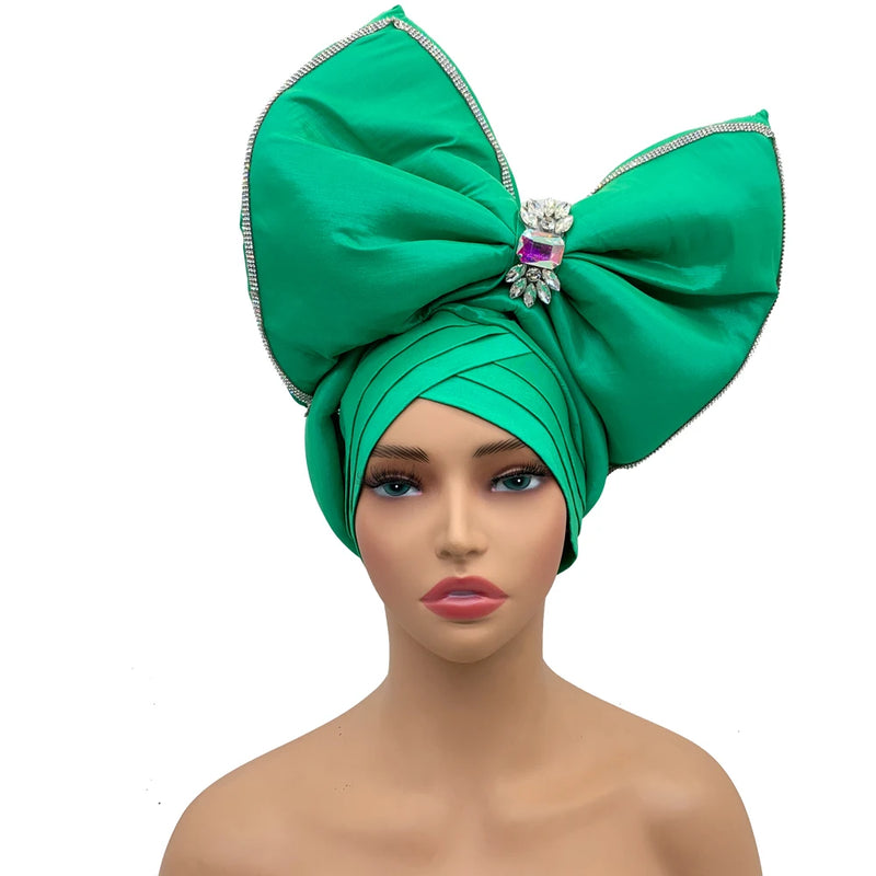 New Big Bowknot Turban Cap