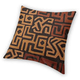 African Mud Cloth Square Pillowcase