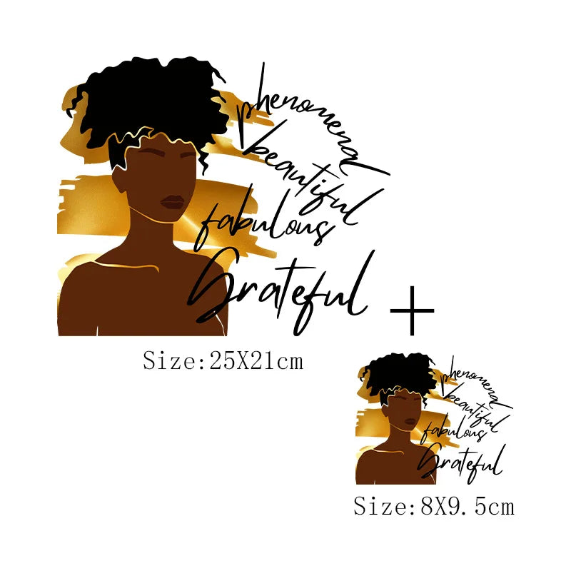 New Fashion Black Girl DIY T-Shirt