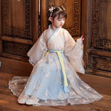 Children Kimono China Traditional Vintage Ethnic Antique Dress