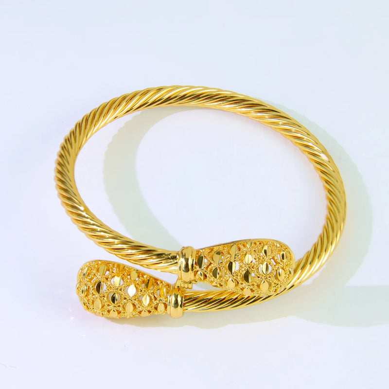 New Dubai Gold Plated Cuff Bracelets