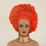 High Quality Latest Nigerian Wedding Women Auto Gele Turban