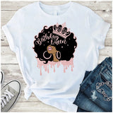 New Fashion Black Girl DIY T-Shirt