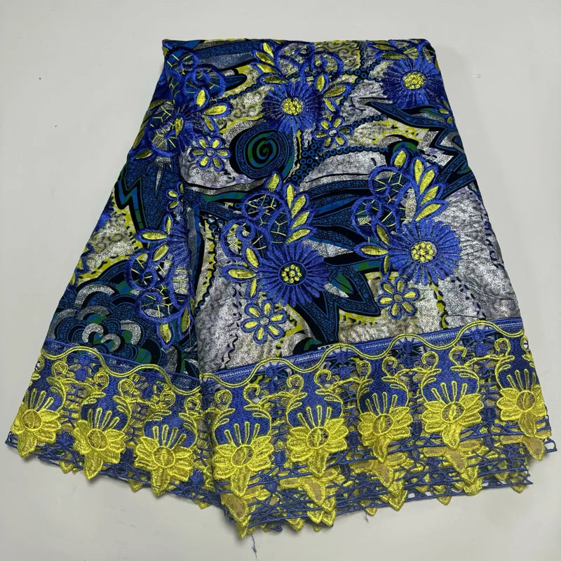 100% Cotton Ankara Wax Satin Print Fabric