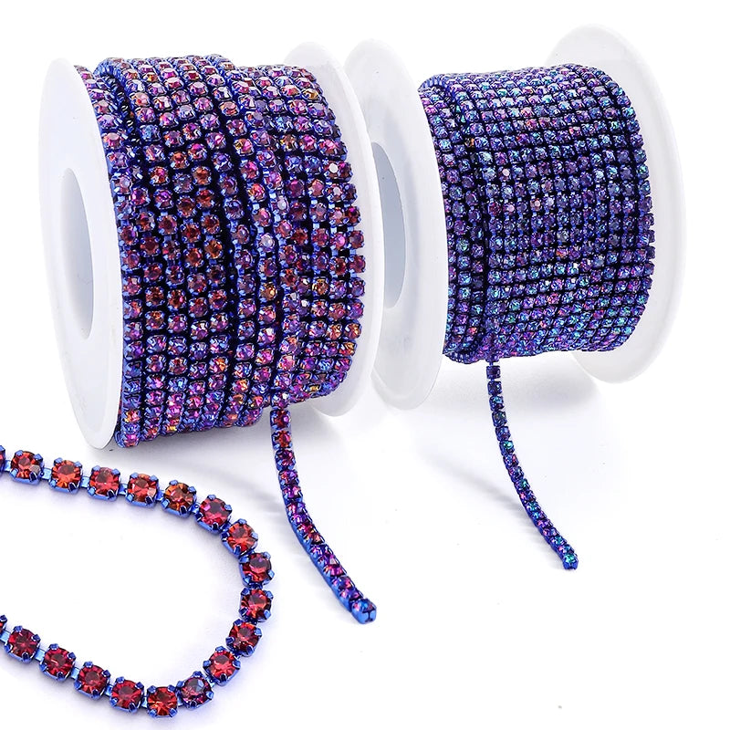 New roll Rhinestones Trim Cup Chain