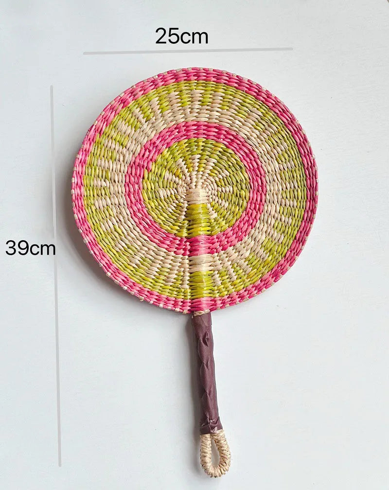 Summer Cooling Grass Handwoven Fan